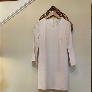Club Monaco Cream Long Sleeve Dress